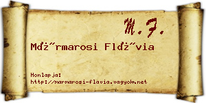 Mármarosi Flávia névjegykártya